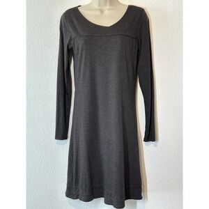 Horny‎ Toad Womens Small Cotton Blend Knit Charcoal Gray Dress